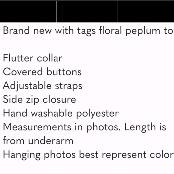 NWT Parker floral flutter sleeve peplum top size xs - Picture 13 of 13